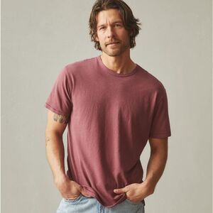 NEW American Giant Men's Hemp Jersey Crew Tee Wild Ginger Maroon Red Purple XL